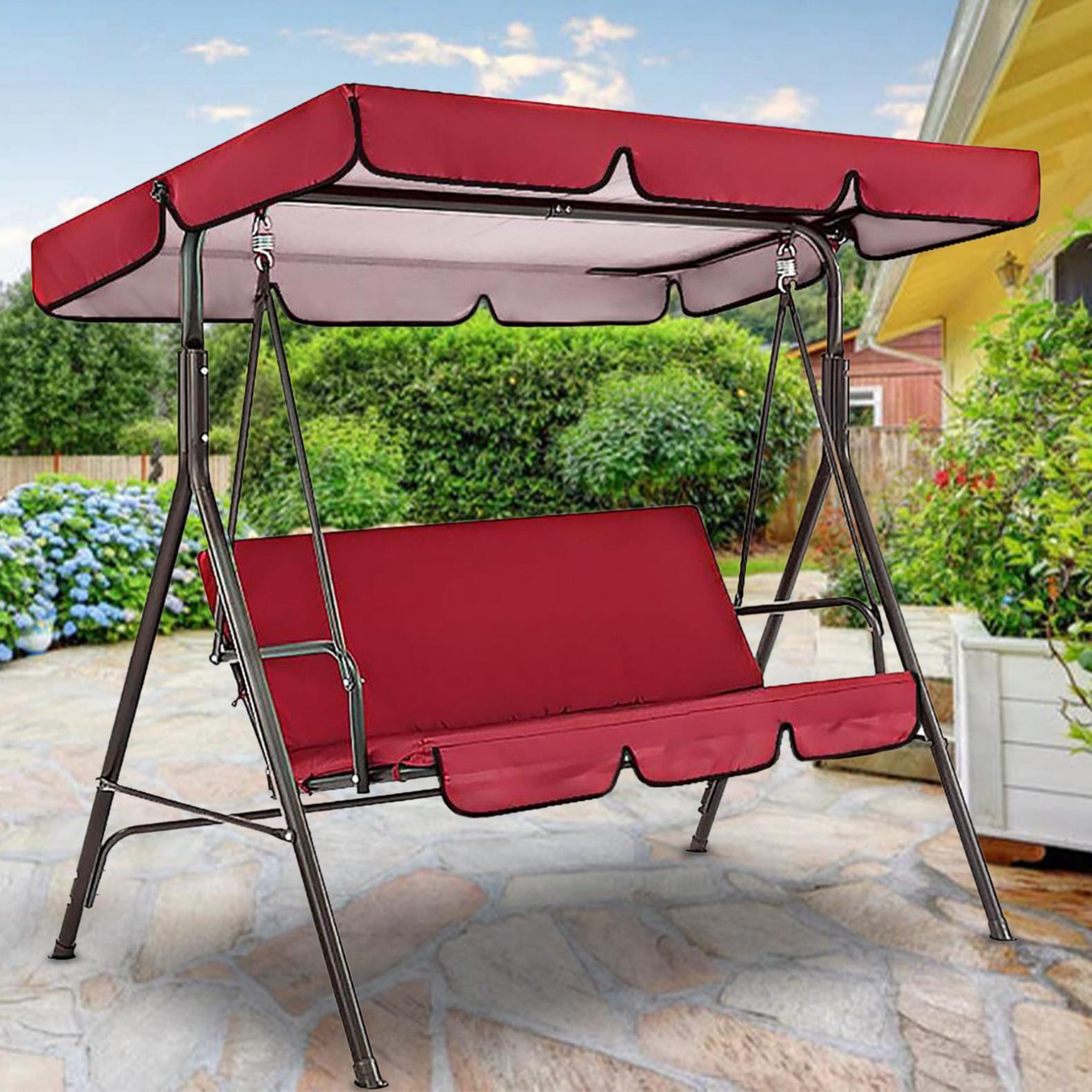 Jophufed Swing Waterproof Oxford Cloth Canopy, Garden Swing Seat