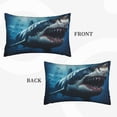 thumbnail image 4 of Fotbe 3D Realistic Shark Pillow Cases - Envelope Closure - Luxury, Extra Soft, Cooling Pillow Covers - Wrinkle, Fade, Stain Resistant-14"x20", 4 of 8
