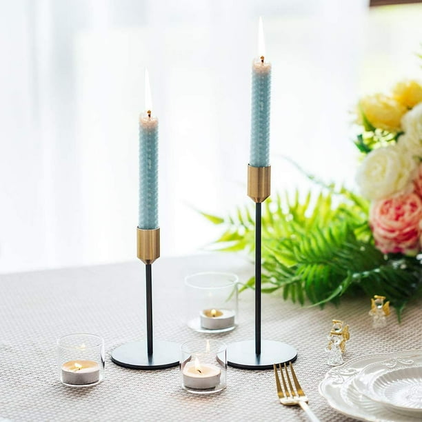 Candlestick Holders Taper Candle Holders, 2 Pcs Candle Stick Holders