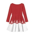 thumbnail image 5 of DISNIMO Kids Red Christmas Dresses for Girls Christmas Tree Dress for Kids Reindeer Dress Girls Long Sleeve Swing Dress for Teens 15-16 Winter Dress Girls Midi Dress Long Sleeve Twirl Dress Girls, 5 of 6