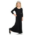 thumbnail image 3 of Tiijoy Girls Long Sleeve Scoop Neck Maxi Dress Solid Casual Princess Dress, Sizes 9-10, 3 of 4