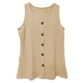 thumbnail image 5 of Bovemsi Women's Tanks & Camis 2025 New Ribbed Tank Top Round Neck Button Knitted Camisoles for Under Clothes, 5 of 7