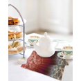 thumbnail image 4 of Red Ocean Waves Kitchen Dish Towels for Drying Dishes Set of 4, Summer Beach Coastal Abstract Waffle Weave Microfiber Hand Tea Bathroom Towels Quick Dry & Absorbent Towel 12x12, 4 of 7
