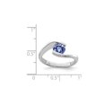 thumbnail image 3 of Gem & Harmony Sterling Silver Solitaire Promise Tanzanite Ring 3/4 carat (Ctw) for Women, 3 of 6