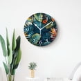 thumbnail image 4 of 14 Inch Wall Clock Battery Operated Silent Clock Decorative for Office, Kitchen, Outdoor, Living Room，Tropical Leaves of Palm Tree Cute, 4 of 4
