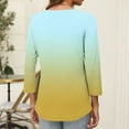thumbnail image 5 of Women's V Neck T Shirts 3/4 Sleeve Blouse Summer Tops Dressy Casual Solid Basic Tees, Limited Time Under 10 Dollars #2, 5 of 6