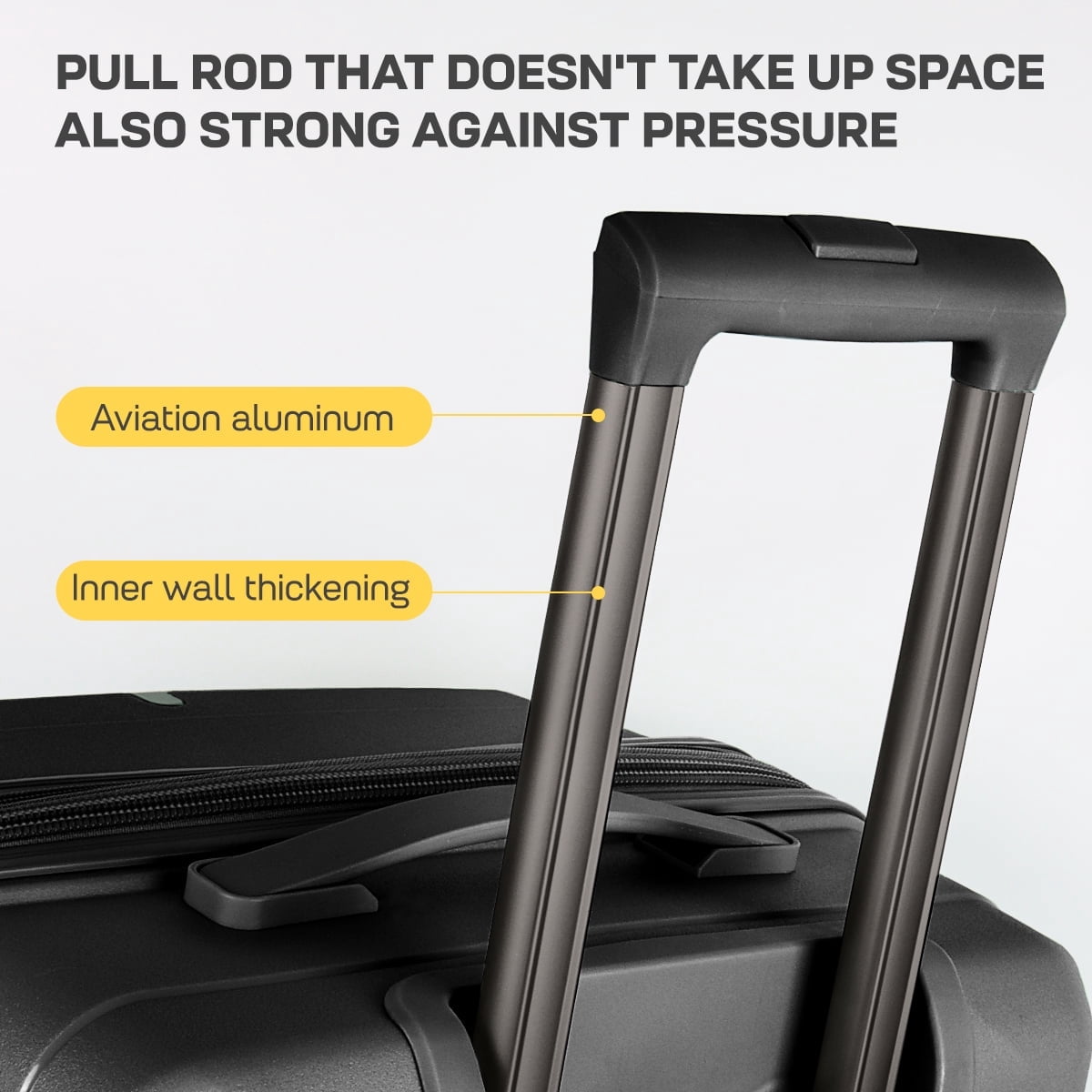 New York Xpress 3-Piece Hardside Luggage Set,20/26/30 Inch Expandable Spinner Suitcases w/TSA Lock, Grey - DQ135