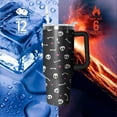 thumbnail image 3 of 40oz Skeleton Stainless Steel Tumbler with Handle and Straw, Gothic Heart Insulated Cup, Goth Travel Coffee Mug Water Bottle with Lid and Straw, Skull Lovers Women Gifts, 3 of 5