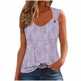 thumbnail image 2 of Puntoco Camiseta sin mangas con cuello cuadrado para mujer, de color liso, holgada, tipo camisola, 2 of 4