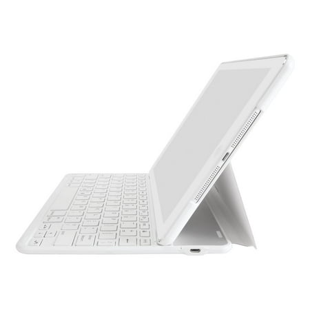 Ipad Keyboard Case White Kensington KeyFolio Thin X2 - Keyboard and folio case - Bluetooth - US - white keyboard , white case - for Apple iPad Air 2 ()