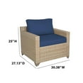 thumbnail image 3 of Afuera Living Wicker / Rattan Outdoor Club Chair in Sky Blue, 3 of 6