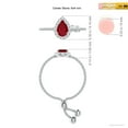 thumbnail image 4 of ANGARA Natural Pear-Shaped Ruby Halo Bolo Ring in 14K White Gold for Women (Size-6x4mm) | July Birthstone, Birthday, Anniversary, Jewelry Gift for Women | Natural Ruby Ring, 4 of 8