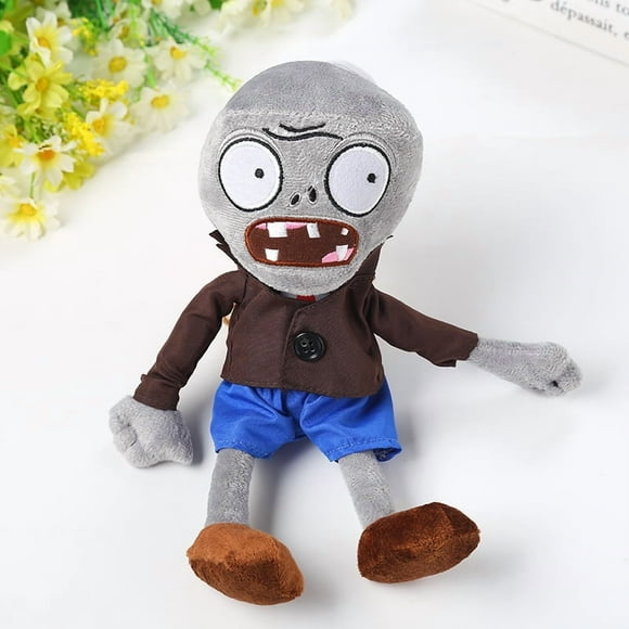 Peluche de 12" de Plants vs. Zombies con abrigo marrón, zombis normales de PVZ, zombis grises, nuevo, muñeco de trapo de peluche de Plant Zombie para niños.