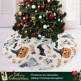 thumbnail image 6 of Coolnut Halloween Tree Skirt, Pumpkin Ghost Bat Xmas Tree Skirt, Floor Door Round Mat Decorations for Holiday Party Home Christmas Day Ornaments,35.4", 6 of 6