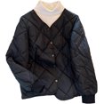 thumbnail image 3 of Abrigo grueso para mujer, cuello en V, algodón de invierno, un solo pecho, cálido, suave, Color sólido, manga larga, prendas de vestir, 3 of 5