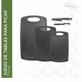 thumbnail image 3 of Kit 3 Tablas Picar Cortar 3 Tamaños Resistente Cocina Xtellar Color Negro Juego tablas para picar 5pzas, 3 of 3
