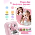 thumbnail image 2 of Seckton Dual-Lens Instant Print Camera for Kids, 1080P Digital Camera with 1300mAh Battery, Creative Birthday Gifts for Girls Age 3-12 Pink, 2 of 7
