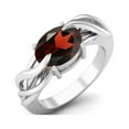 thumbnail image 2 of 925 Sterling Silver 9X7MM Oval Shape Garnet Solitaire Women Mother's Day Gift Ring, 2 of 4