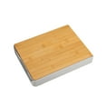 thumbnail image 1 of yuksok Bamboo Cutting Board with Container Tray Chopping Block for Party Outdoor RV, 1 of 9