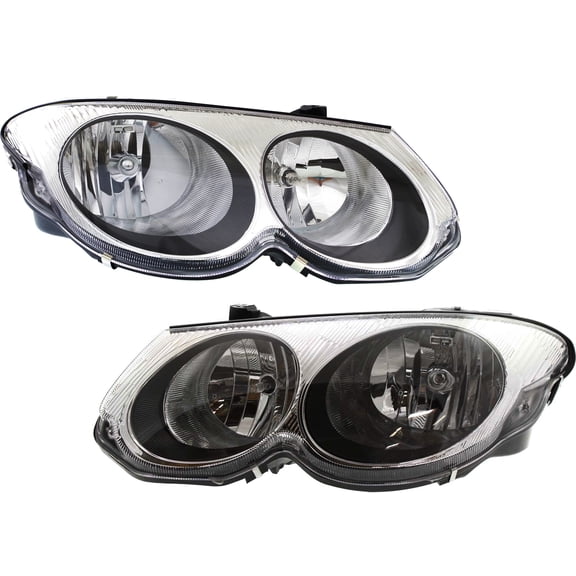 Garage-Pro Driver and Passenger Side Headlight for Chrysler 300M Base Pro-Am Special 1999-2004 Halogen With bulb(s) Replaces# 4780013AD 4780012AD