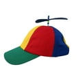 thumbnail image 4 of Nicky Bigs Novelties Rainbow Clown Propeller Hat - Funny Halloween Costume Accessory, Multi-Color, 4 of 7