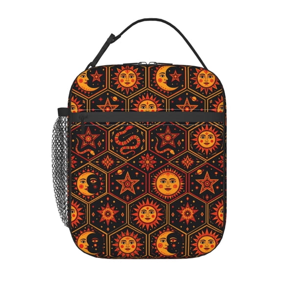 Sun And Moon Lunch Box Reusable Insulated Totes Lunch Bag Thermal Cooler For Men Women Beach Travel Office Work Picnic