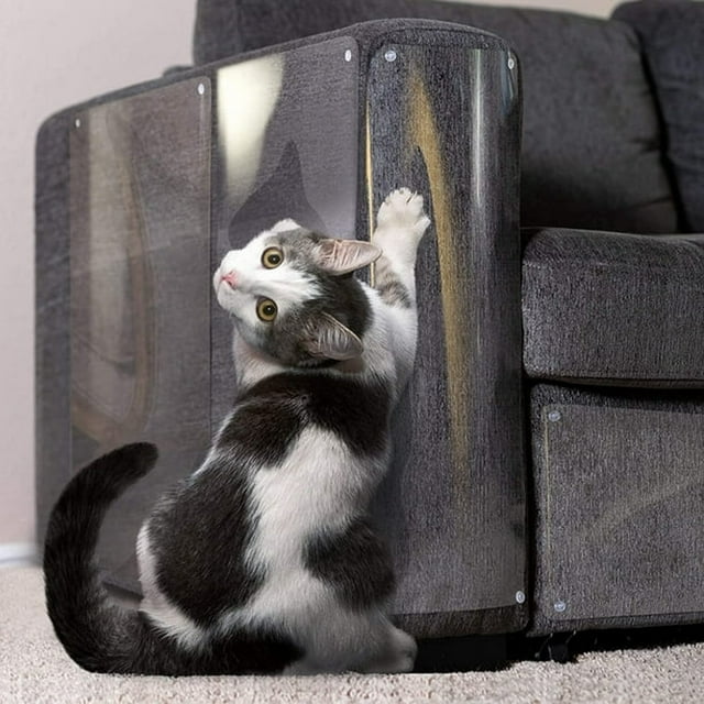 Protectores de muebles para sofás y puertas, protectores transparentes para sofás que evitan los arañazos de los gatos, cintas protectoras antiarañazos para disuadir a los gatos de arañazos de alta