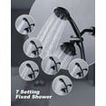 thumbnail image 2 of Wowow 6 Modes Wall Mount Rotated Showerhead & Handheld Shower 3 Piece, 2 of 7