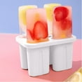 thumbnail image 4 of Food Grade Plastic Popsicle Molds 4-Grid with Lid, Easy Release Ice Cream Cheese Stick Maker 12x7x7cm, Home Use, Pink White Blue, 4 of 6
