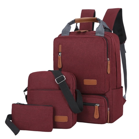 Clearance! Delayuji Tool Bag Backpack for Men Men'S Business Backpack Three Piece Set Fashionable Men'S Casual Backpack Large Capacity Backpack One Size Red