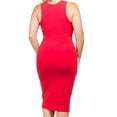 thumbnail image 4 of MOA COLLECTION Women's Plus Size Solid Comfy Stretchy Round Neck Slim Fit Bodycon Sleeveless Midi Dress, 4 of 4