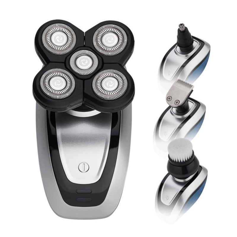 4 IN 1 Floating 5 Blade Heads Electric Shaver For Men Bald Head Hair