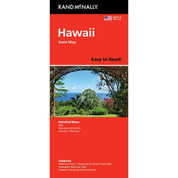 Rand McNally Easy to Read: Hawaii State Map, (Paperback)