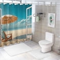 thumbnail image 7 of Pratyus Beach Chair Umbrella Printed Shower Curtain Set with Hooks, Easy Care 100% Polyester Home Bathroom Decoration, Various Sizes 36x72, 7 of 7