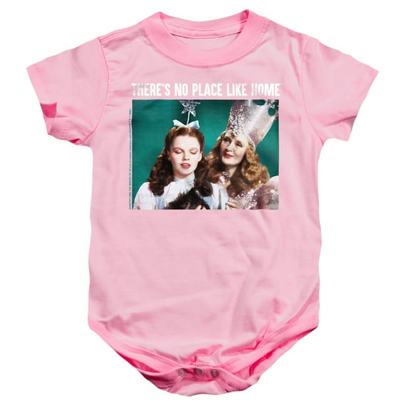 The Wizard of Oz No Place Like Home Glenda Unisex Infant Snap Suit for Baby, Pink, Small