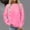 005 Pink, variant on Women's Fall Winter Basic Warm Sweatshirt Casual Long Sleeve Crew Neck Pullover Tops Loose Fit Solid Color Tunic Top