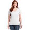 thumbnail image 4 of Hanes T-Shirt à Col en V Nano-T pour Femmes, 3TG, Blanc, 4 of 7