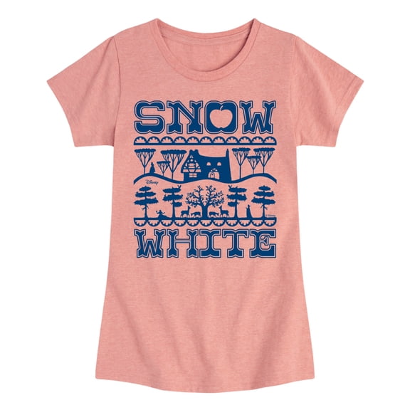 Snow White - Scandinavian - Toddler And Youth Girls Fitted Short Sleeve Tee