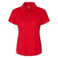 thumbnail image 5 of Paragon Women’s Saratoga Mini Mesh Performance Polo, 4-Button Placket Polyester Shirt, Red, S, 5 of 5
