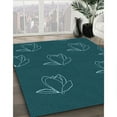 thumbnail image 3 of Ahgly Company Machine Washable Indoor Rectangle Transitional Dark Cyan Green Area Rugs, 2' x 3', 3 of 7