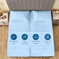thumbnail image 3 of Split King 5 Piece Sheet Set - Breathable & Cooling, Luxury Sheets, 500 TC Egyptian Cotton Sheets, 100% Cotton Split King Sheet Set, 22-24" Inch Deep Pocket, Split King Size Light Blue Solid, 3 of 5
