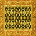 thumbnail image 1 of Ahgly Company Indoor Square Abstract Yellow Modern Area Rugs, 6' Square, 1 of 4