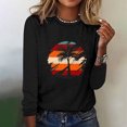 thumbnail image 1 of EQWLJWE Chemises à Manches Longues pour Femmes Mode d'Entraînement Printemps Imprimé Manches Longues Col Rond Tee Décontracté Hauts Vêtements d'Automne pour Femmes, 1 of 6