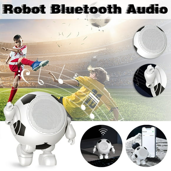 Clearance Usloyux Cordless Compact Speakers Up To 50% Off, Bluetooth Robot Speaker Cute Portable Small Steel Bluetooth Audio Wireless