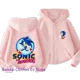 thumbnail image 2 of Sudadera con capucha y cremallera para niños con estampado de dibujos animados de Sonic Lightning, sudadera de manga larga para otoño/invierno, chaqueta informal para niños de 2 a 12 años y niñas, 2 of 5