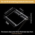 thumbnail image 2 of 50pcs Labels for Storage Bins Plastic Label Clip, Basket Labels Clip On Wire Shelf Price Label Holder Merchandise Sign Display Holder, 50pcs Label Insert Included (2.76IN*1.65IN), 2 of 4