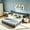 Dark Gray, variant on AUU Extra Large Queen Size Platform Bed – Soft Chenille Fabric Frame, Curved Headboard, Reinforced Electroplated Metal Legs, Flexible DIY Side Space Design