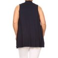 thumbnail image 4 of Women's Casual Plus Size Open Front Loose Fit Casual Solid Sleeveless Vest Made in USA, 4 of 4