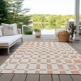 thumbnail image 6 of Addison Rugs Chantille Indoor/Outdoor Transitional Squares Peach Washable Rectangle Rug, 5' x 7'6", 6 of 6