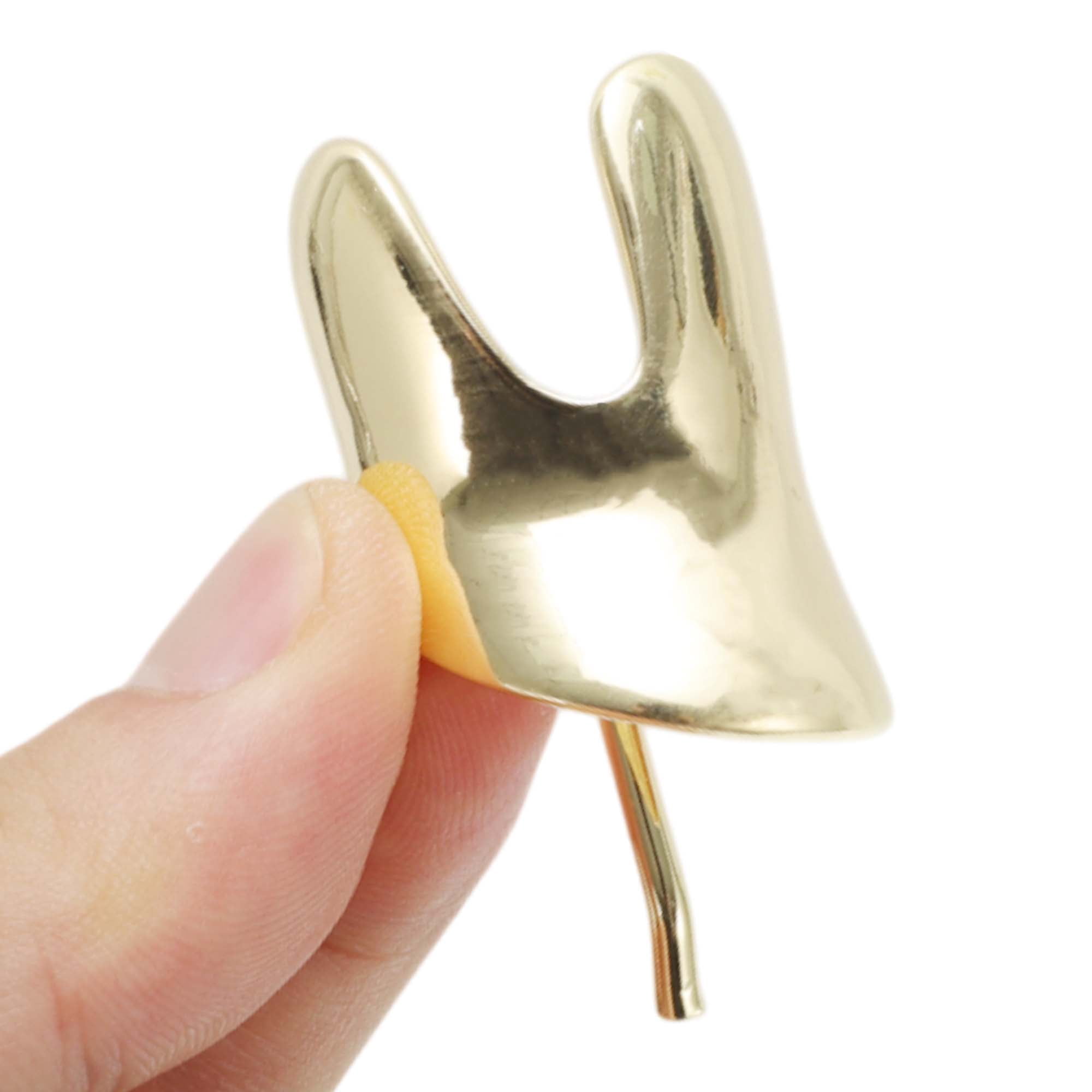Unique Bargains Glossy Split Ponytail Buckle Hair Clip Hair Accessory Gold Tone